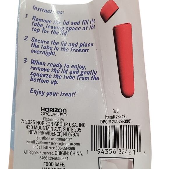 Reusable Ice Pop Mold, Red – Perfect for Juices, Yogurt & More - Picture 4 of 4